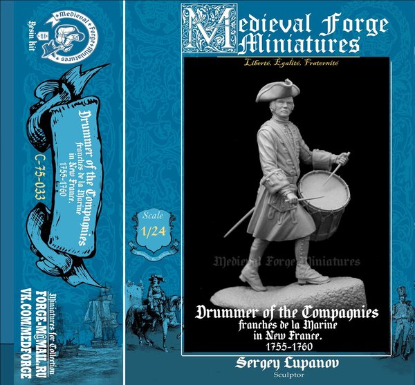 Drummer of the Compagnies franches de la Marine in New France. 1755-1760