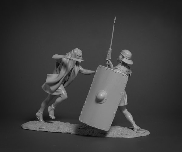 Sicarius im Kampf mit Röm. Legionär - Jerusalem 1. Jh.n.Chr.