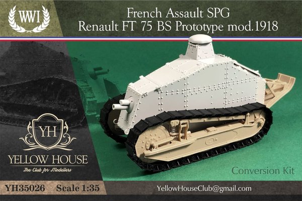 French Assault SPG Renault FT 75 BS Prototype mod.1918