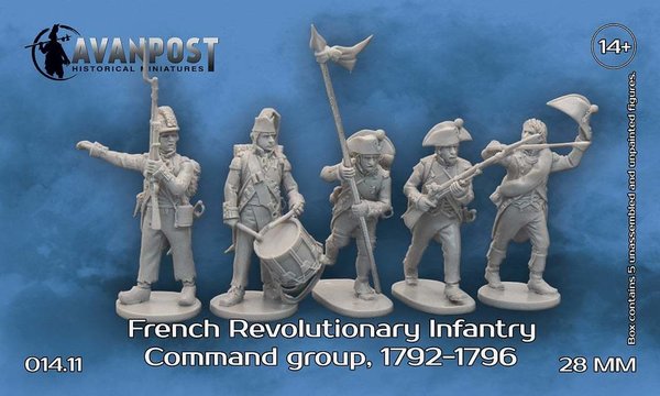 French Revolutionary Infantry: Command group, 1792-1796
