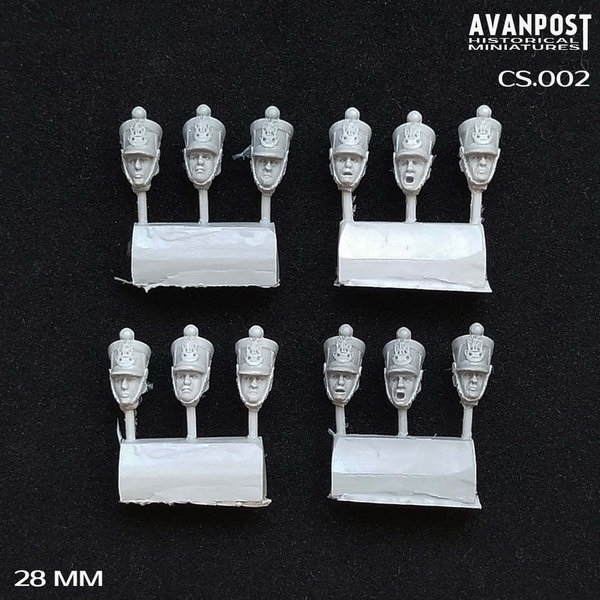 French Infantry Heads, set 01