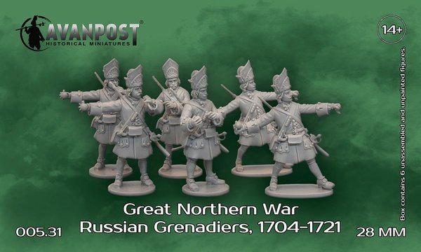 Great Northern War. Russian Grenadiers,1704-1721