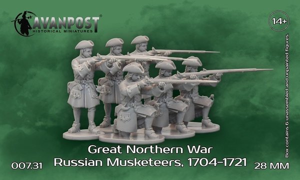 Great Northern War. Russian Musketeers,1704-1721