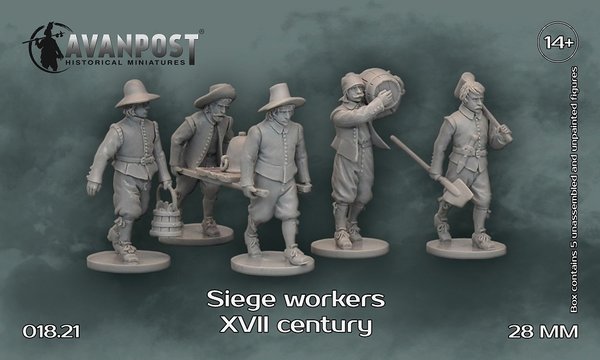 Siege workers, XVII century