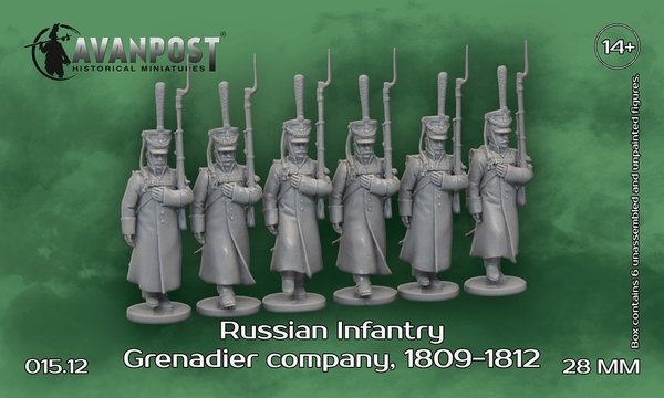 Russian Infantry Grenadier Company, 1809-1812