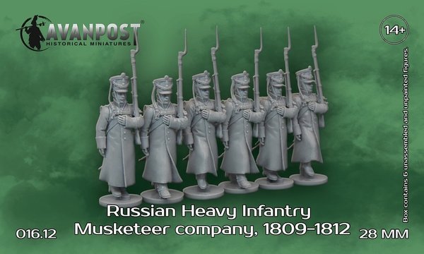 Russian Heavy Infantry Musketeer company, 1809-1812