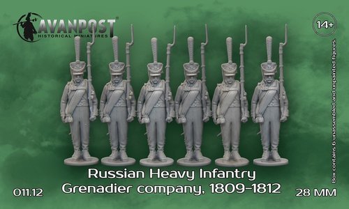 Russian Heavy Infantry Grenadier company, 1809-1812