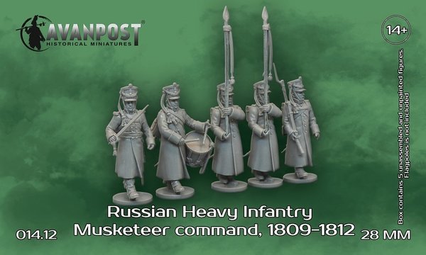 Russian Heavy Infantry Musketeer command, 1809-1812