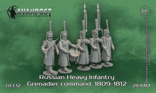 Russian Heavy Infantry Grenadier command, 1809-1812