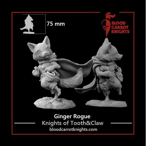Ginger Rogue | Fox Rogue Miniature