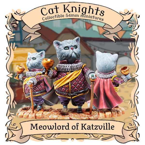 Meowlord of Katzville | Cat Knight figure