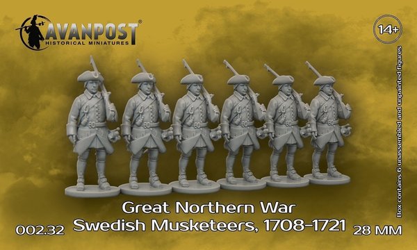 Great Northern War. Swedish Musketeers,1708-1721